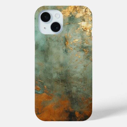 Kupfer-Patina Rustikales Metallisch Case-Mate iPhone Hülle (Rückseite)