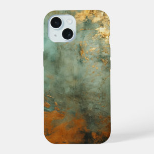 Kupfer-Patina Rustikales Metallisch  iPhone 15 Hülle