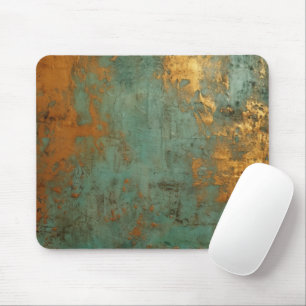 Kupfer-Patina Rustikales Metallisch Mousepad