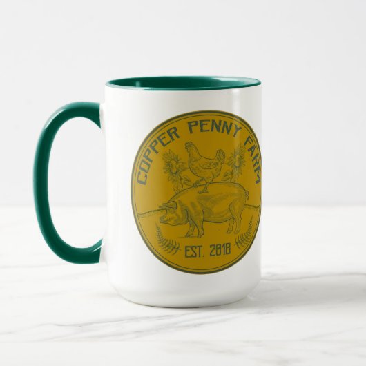 Kupfer-Penny-Farm-Tasse Tasse (Links)
