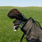 Kupfer-Phoenix steigt an schwarzer Grenze Golf Headcover (In SItu)