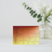 Kupfer-Puzzle-Visitenkarte Visitenkarte (Stehend Vorderseite)