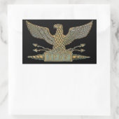 Kupfer Roman Eagle Rechteckiger Aufkleber (Tasche)