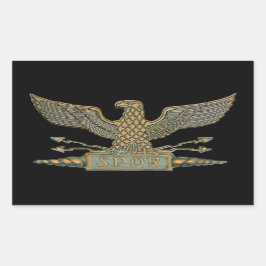 Kupfer Roman Eagle Rechteckiger Aufkleber