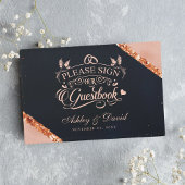 Kupfer Rosa Hochzeit der Marine Gästebuch