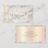 Kupfer-Rose Ananas-Ananas-Marmor-Makeup-Künstler Visitenkarte (Vorne/Hinten)