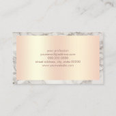 Kupfer-Rose Ananas-Ananas-Marmor-Makeup-Künstler Visitenkarte (Rückseite)