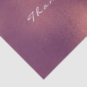 Kupfer Rose Gold Blush Metallic Danke Luxus Seidenpapier (Ausschnitt)