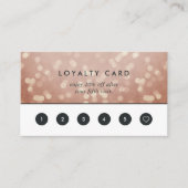 Kupfer Rose Gold Bokeh | Loyalität Treuekarte (Vorderseite)