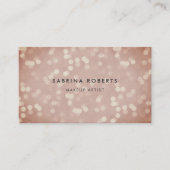 Kupfer Rose Gold Bokeh Visitenkarte (Vorderseite)