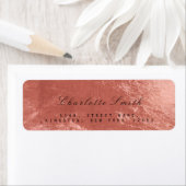 Kupfer-Rose Gold-Glas-Rücksendeadressen-Aufkleber (Insitu)