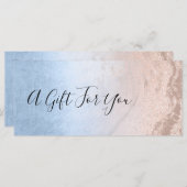 Kupfer Rose Gold Glitzer & Blue Make-up Künstler (Vorne/Hinten)