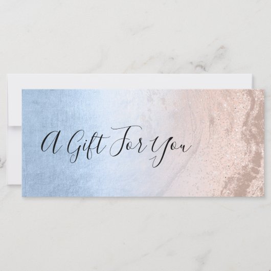 Kupfer Rose Gold Glitzer & Blue Make-up Künstler (Vorderseite)