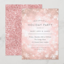 Kupfer Rose Gold Glitzer Feiertag Party