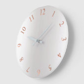 Kupfer-Rose Gold Glitzer Gray Silver US-Nummer Große Wanduhr (Winkel)