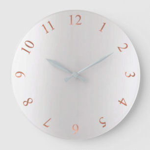 Kupfer-Rose Gold Glitzer Gray Silver US-Nummer Große Wanduhr