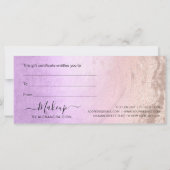 Kupfer-Rose Gold Glitzer & lila Make-up-Künstler (Rückseite)