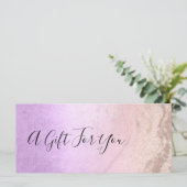 Kupfer-Rose Gold Glitzer & lila Make-up-Künstler (Stehend Vorderseite)