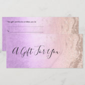 Kupfer-Rose Gold Glitzer & lila Make-up-Künstler (Vorne/Hinten)