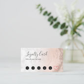 Kupfer Rose Gold Glitzer Marmor Makeup Künstler Treuekarte (Stehend Vorderseite)