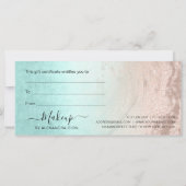 Kupfer Rose Gold Glitzer & Minze Make-up Künstler (Rückseite)