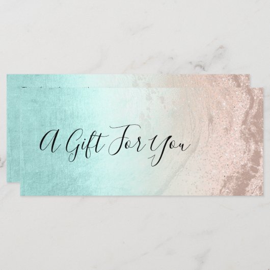 Kupfer Rose Gold Glitzer & Minze Make-up Künstler (Vorne/Hinten)