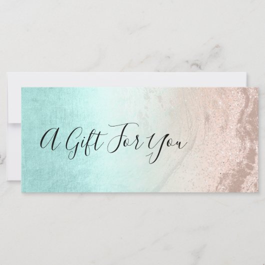 Kupfer Rose Gold Glitzer & Minze Make-up Künstler (Vorderseite)