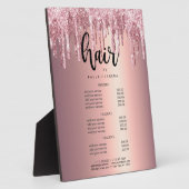 Kupfer Rose Gold Glitzer Tropfen Haargeräte Fotoplatte (Seite)