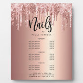 Kupfer-Rose Gold Glitzer Tropfen Nägel-Geräte Fotoplatte (Vorderseite)