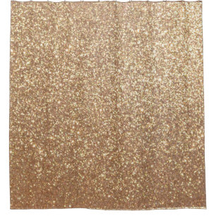 Kupfer-Rose Gold Metallischer Glitzer Duschvorhang