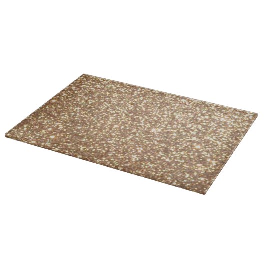 Kupfer-Rose Gold Metallischer Glitzer Schneidebrett (Ecke)