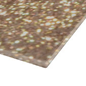 Kupfer-Rose Gold Metallischer Glitzer Schneidebrett (Ecke)