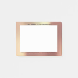Kupfer-Rose Gold Office Custom Personalisiert Post-it Klebezettel
