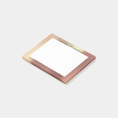 Kupfer-Rose Gold Office Custom Personalisiert Post-it Klebezettel (angewinkelt)