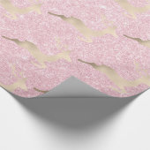 Kupfer-Rose Gold Weihnachtsrentiere-Marmor Geschenkpapier (Ecke)