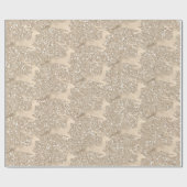 Kupfer-Rose Gold Weihnachtsrinder Muster Geschenkpapier (Flach)