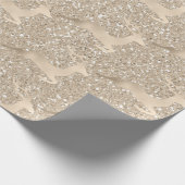 Kupfer-Rose Gold Weihnachtsrinder Muster Geschenkpapier (Ecke)