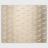 Kupfer-Rose Gold Weihnachtsrinder Muster Geschenkpapier (Flach)