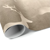 Kupfer-Rose Gold Weihnachtsrinder Muster Geschenkpapier (Rolleneckpunkt)