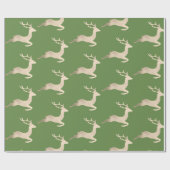 Kupfer-Rose Gold Weihnachtsrinder Muster Geschenkpapier (Flach)