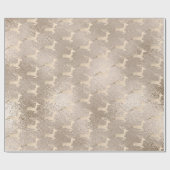 Kupfer-Rose Gold Weihnachtsrinder Muster Geschenkpapier (Flach)