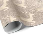 Kupfer-Rose Gold Weihnachtsrinder Muster Geschenkpapier (Rolleneckpunkt)