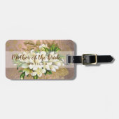 Kupfer-Rose Goldblütenmutter Gepäckanhänger (Vorderseite horizontal)