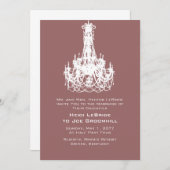 Kupfer-Rose Niedliche Farbkomplementierung Hochzei Einladung (Vorne/Hinten)