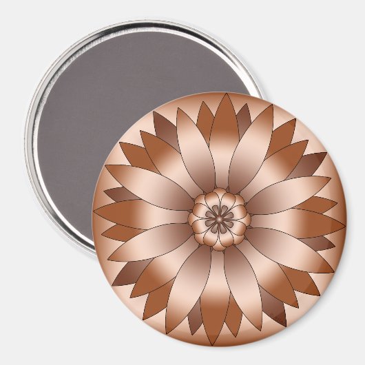 Kupfer-Rosette Magnet (Vorderseite/Rückseite)