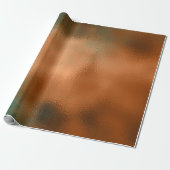 Kupfer Rost Aquamarin Patina Metallic Grungy Abstr Geschenkpapier (Ungerollt)