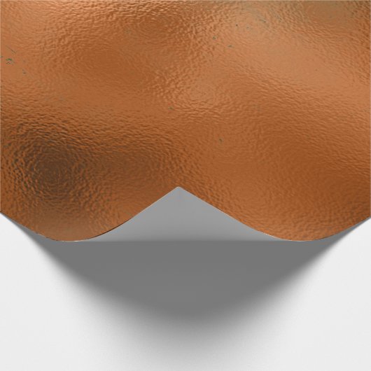 Kupfer Rost Aquamarin Patina Metallic Grungy Abstr Geschenkpapier (Ecke)