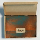 Kupfer Rost Aquamarin Patina Metallisches Glas Abs Geschenkpapier