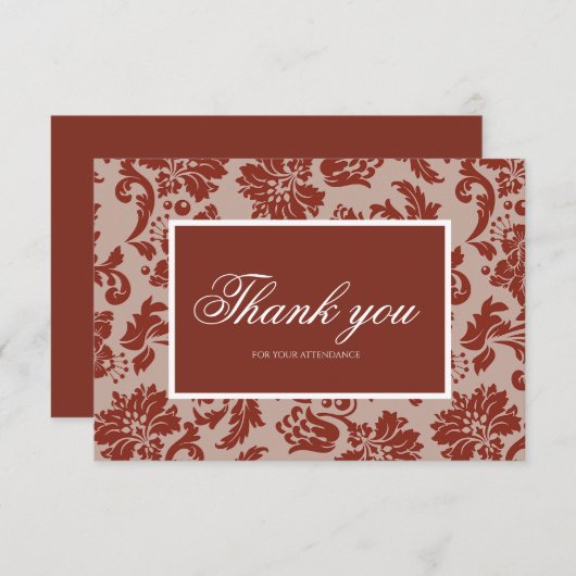 Kupfer Rost benutzerdefinierte danke Karte (Vorne/Hinten)