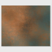 Kupfer Rost Blue Patina Metallic Grungy Abstrakt Geschenkpapier (Flach)